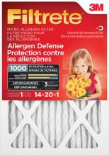 3M 7100038674 - Filtrete™ Allergen Defense Micro Allergen Filter, MPR 1000, 14 in x 20 in x 1 in