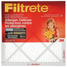 3M 7100036378 - Filtrete™ Allergen Defense Micro Allergen Filter, MPR 1000, 20 in x 20 in x 1 in, 2 per pack