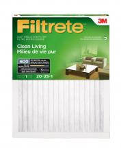 3M 7000137176 - Filtrete™ Clean Living Dust Reduction Filter, MPR 600, 20 in x 25 in x 1 in