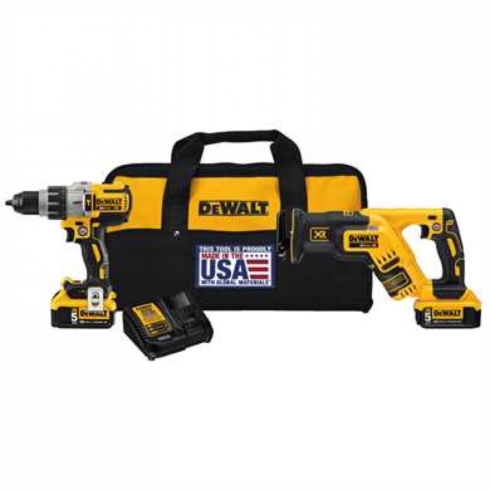 20V MAX* Cordless Brushless XR(R) Hammerdrill and Reciprocating Saw Combo Kit (5.0Ah)