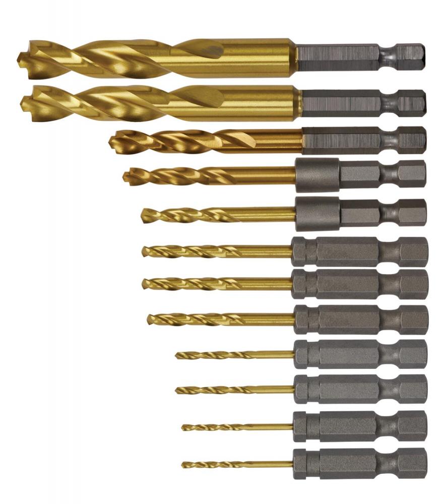 12PC TITANIUM IR DRILL BIT SET