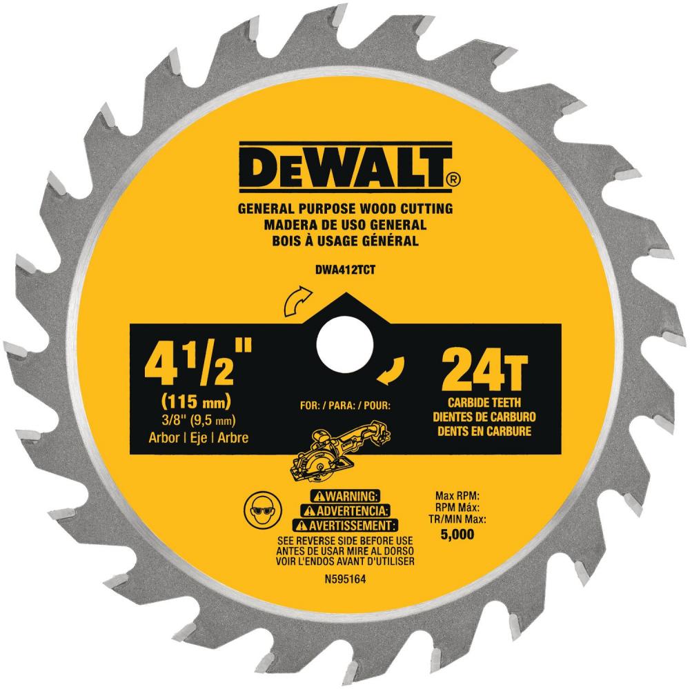 DEWALT 4 1/2&#34; 24T TCT SAW BLADE