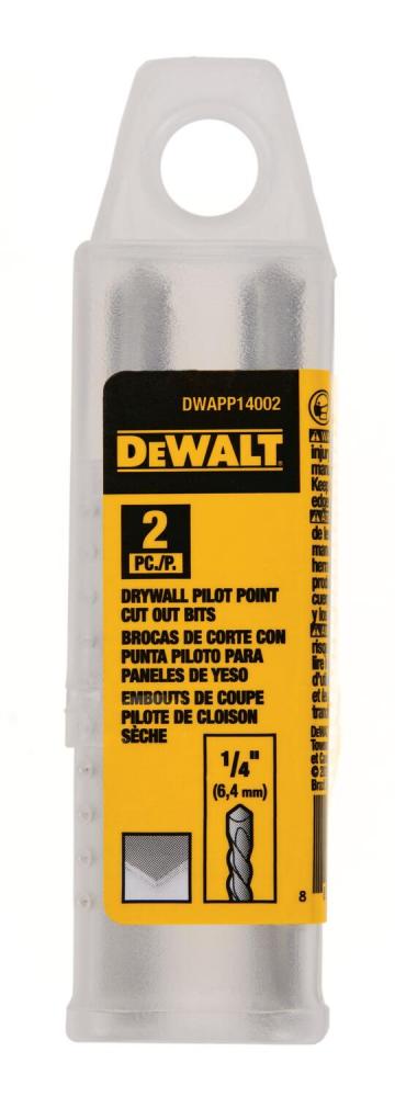 1/4&#34; DWALL PILOTPOINT CUTOUT BIT2