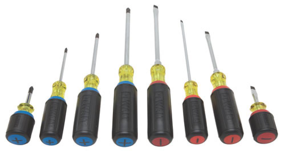 8 Pc Vinyl Grip Screwdriver Set