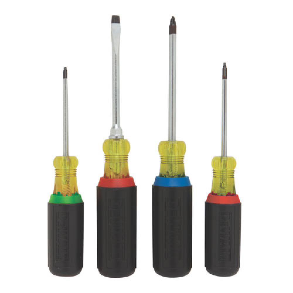 4 Pc Vinyl Grip Screwdriver Set