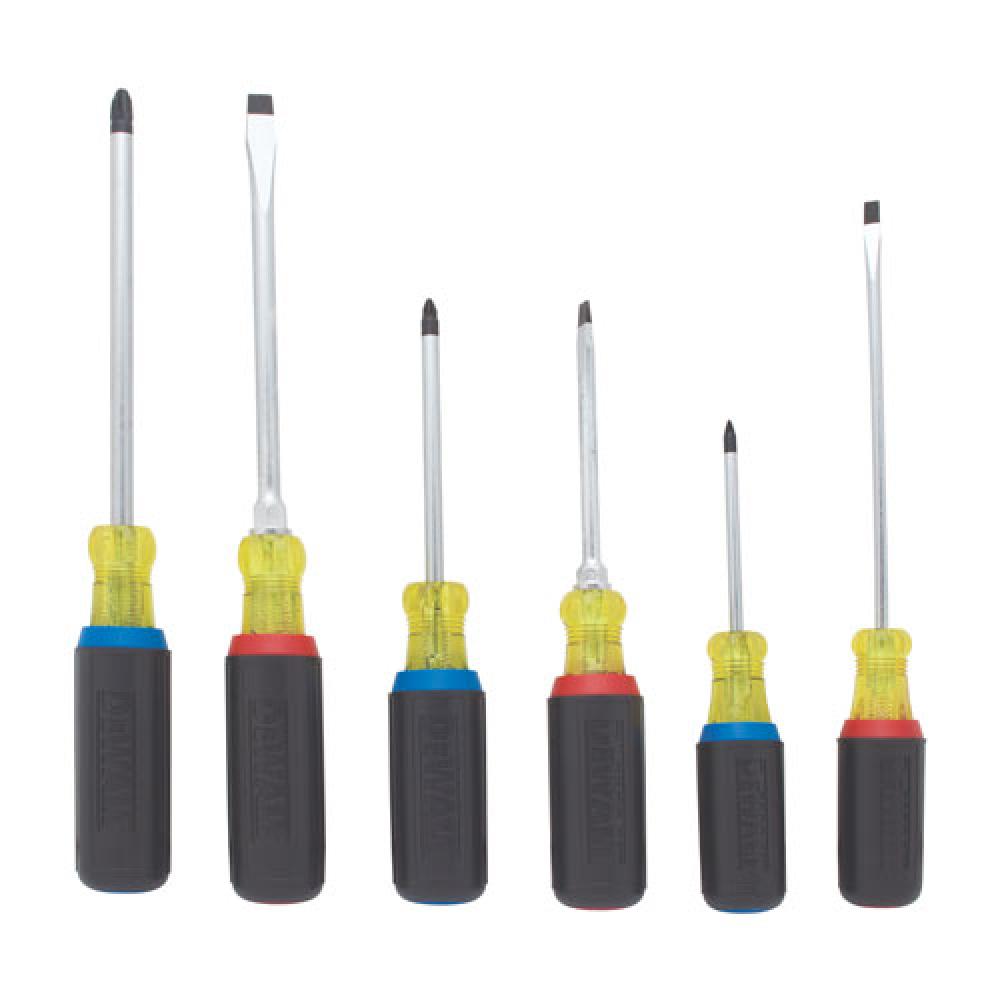 6 Pc Vinyl Grip Screwdriver Set