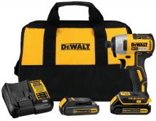 DeWalt DCF787C2 - 20V MAX LI-ION 1/4" IMPACT DRIVER W/ 2 BATTERIES AND BAG