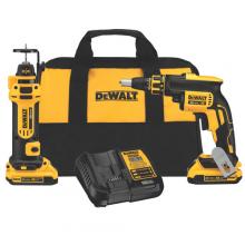 DeWalt DCK263D2 - 20V MAX* Brushless Drywall Screwgun & Cut-Out Tool Combo Kit (2.0ah)