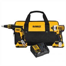 DeWalt DCK267D2 - 20V MAX* Cordless Brushless XR(R) Drywall Screwgun & Impact Driver Kit (2.0Ah)