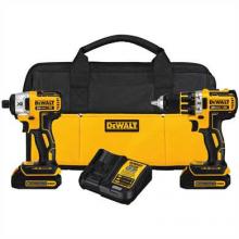 DeWalt DCK281C2 - 20V MAX* Lithium Ion Brushless Compact Drill / Driver and Impact Driver Combo Kit