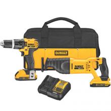 DeWalt DCK282D2 - 20V MAX 1/2" Hammer drill driver and recip saw kit(2.0 AH)