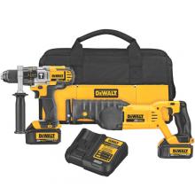 DeWalt DCK292L2 - 20V MAX* Lithium Ion Hammerdrill / Recip Saw Combo Kit (3.0 Ah)