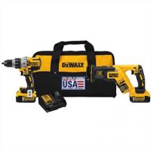 DeWalt DCK294P2 - 20V MAX* Cordless Brushless XR(R) Hammerdrill and Reciprocating Saw Combo Kit (5.0Ah)