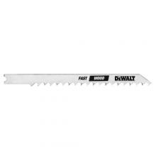 DeWalt DW3700-5 - 4" 6 TPI U- Shank Fast Cutting Wood Cutting Cobalt Steel Jig Saw Blade