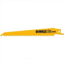 DeWalt DW4802N25 - 6" 6 TPI Taper Back Bi-Metal Reciprocating Blade for General Purpose Wood Cutting