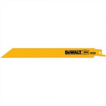 DeWalt DW4809N25 - 8" 14 TPI Straight Back Bi-Metal Reciprocating Blade