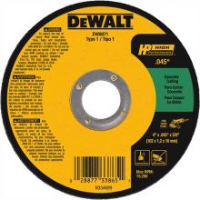 DeWalt DW8071 - 4" x .045" x 5/8" metal and stainless cutting wheel