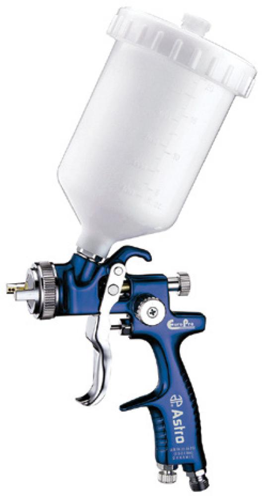 EURO PRO 1.3MM NOZZLE HIGH EFFICENCY/HIGH TRANSFER PAINT GUN WITH PLASTIC CUP, 600 ML