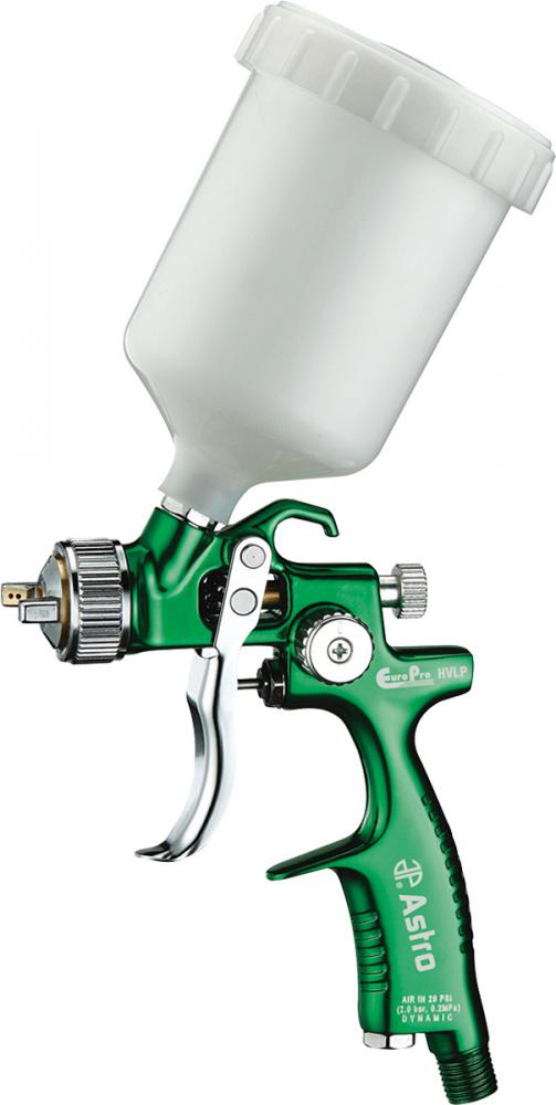 EURO PRO 1.0MM NOZZLE HVLP TOUCH UP PAINT GUN WITH PLASTIC CUP, 250 ML