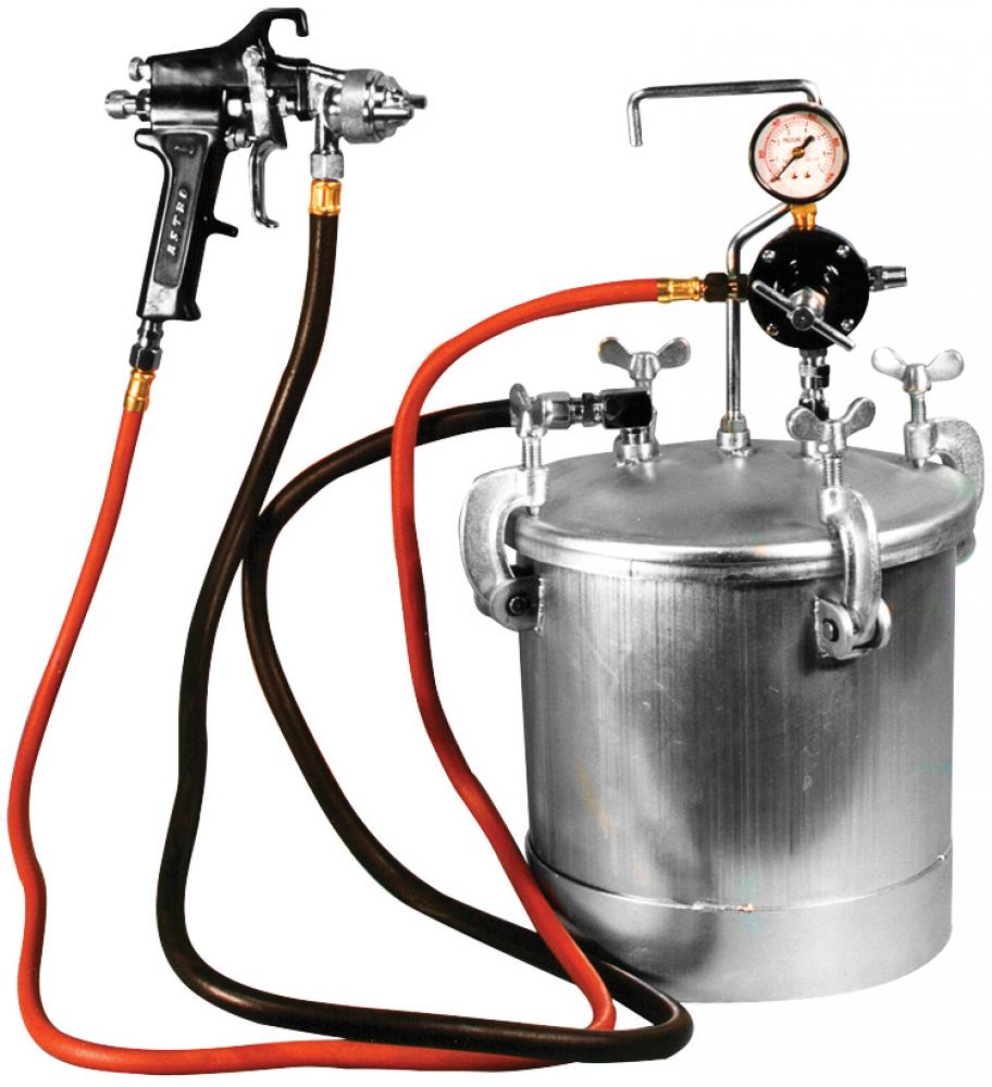 2-1/4 GAL PRESSURE TANK W/SPRAY GUN & 12&#39; HOSE, 1MM NOZ.