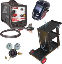 G2S ATD-3130K - 130 AMP MIG/FLUX CORE WELDER + FREE REGULATOR, HELMET & CART