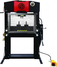 G2S CP -86101 - 100 TON SHOP PRESS WITH SAFETY CAGE, QUICK CHUCK, 8 PUNCHES & 2 V BLOCKS