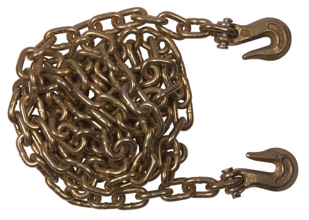 GR70 TIE DOWN CHAIN, 3/8&#39;&#39; X 20&#39;, GOLD CHROMATE