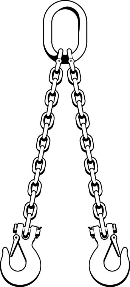 G100 CHAIN DOUBLE SLING 9/32&#39;&#39; X 12&#39; SLIP