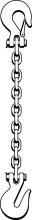 Ben-Mor SGG100038020-00 - G100 CHAIN SINGLE SLING 3/8" X 20' GRAB/GRAB