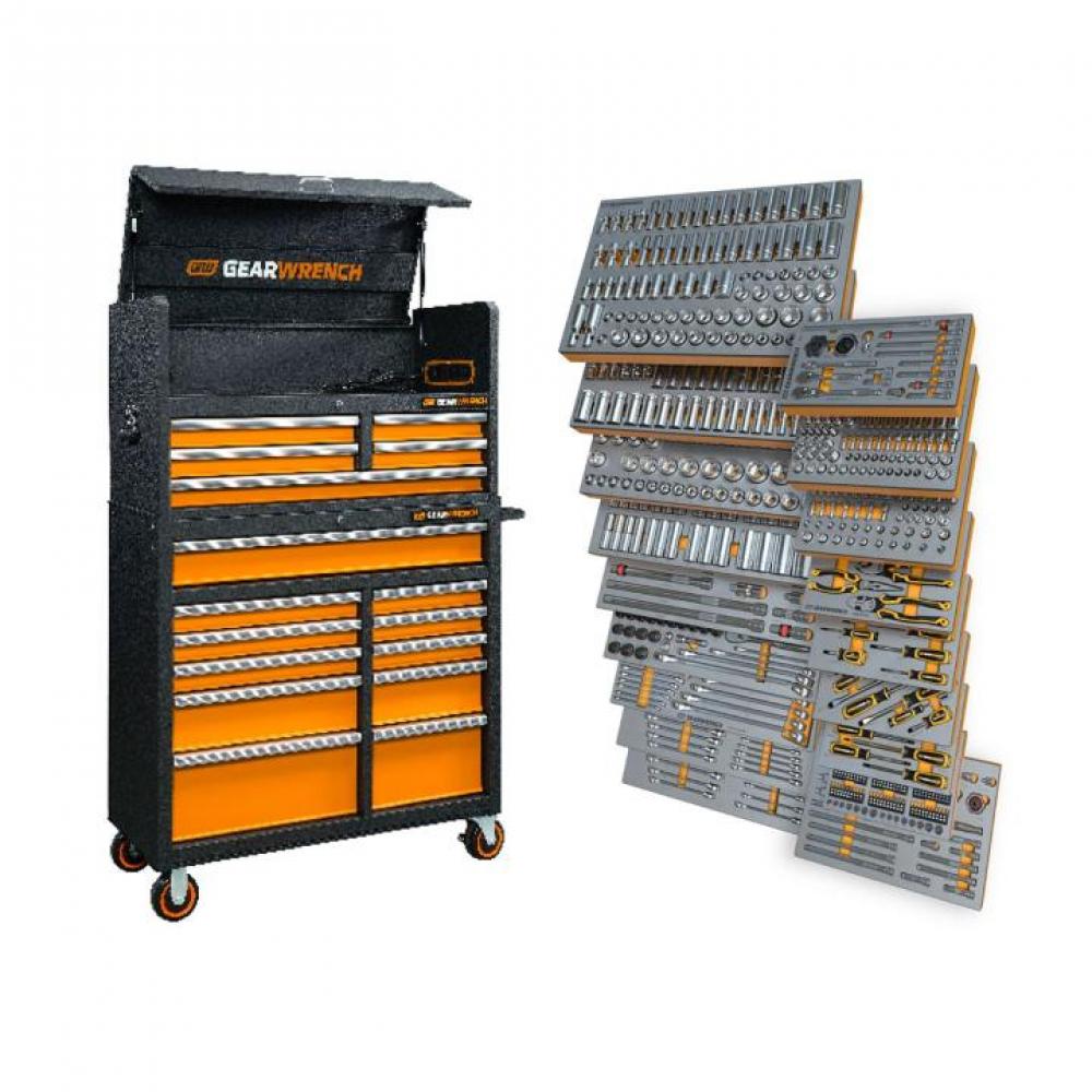 873 Pc. MEGAMOD Mechanics Tool Set in Premium Modular Foam Trays with Tool Storage