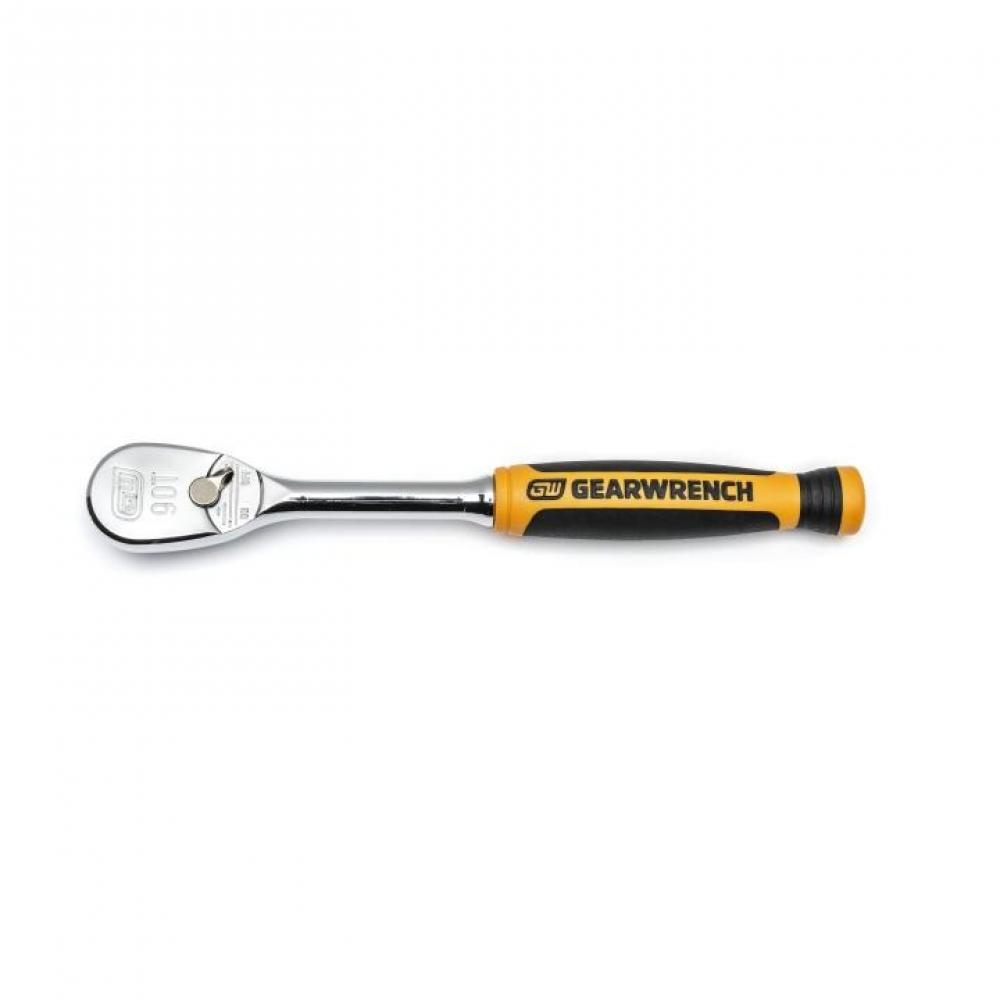 1/4&#34; Drive 90-Tooth Dual Material Teardrop Ratchet