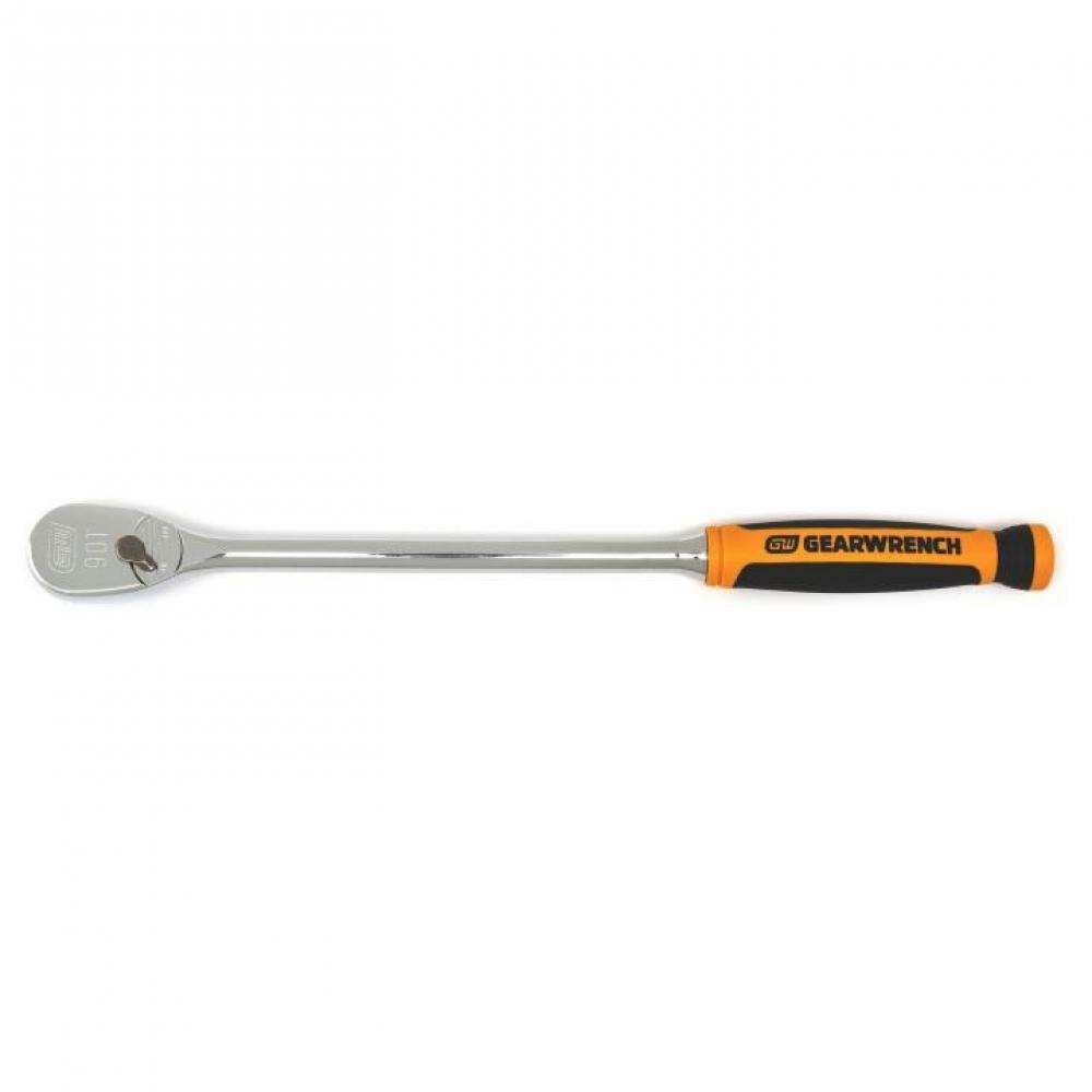 3/8&#34; Drive 90-Tooth Long Handle Dual Material Teardrop Ratchet