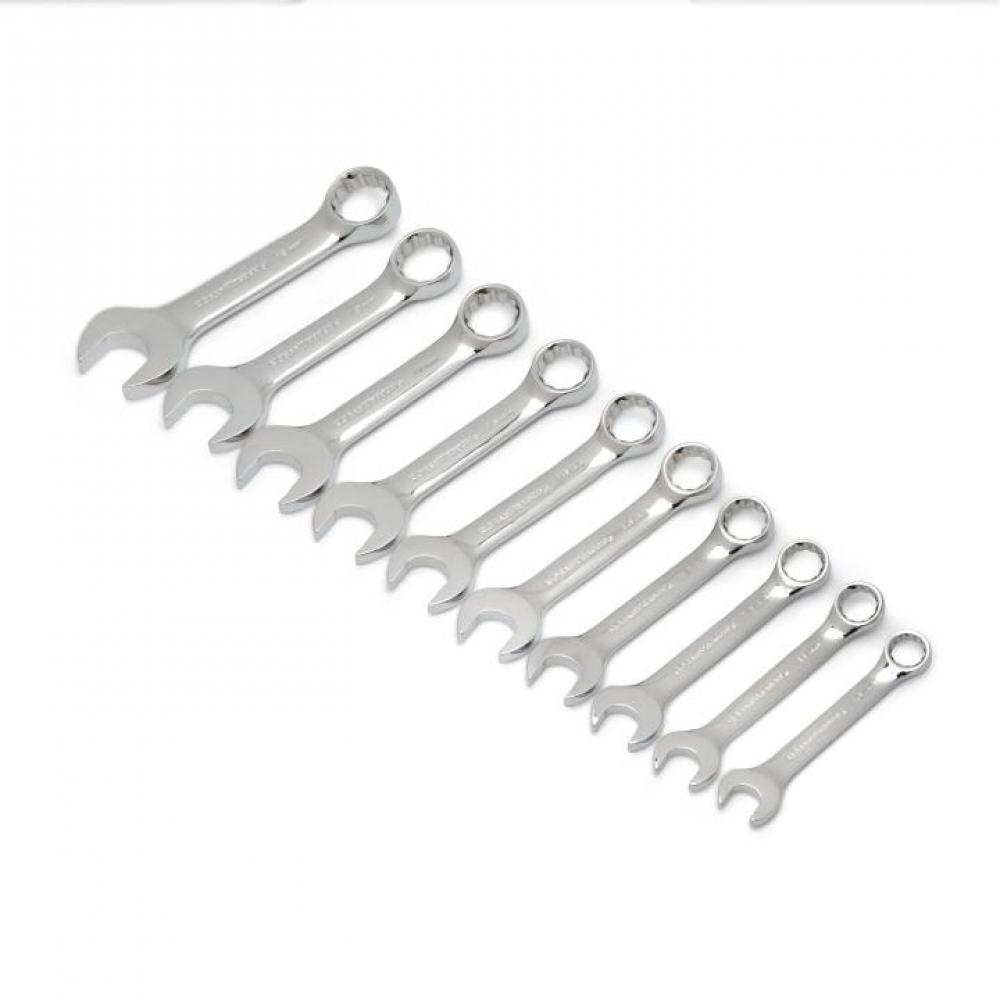 10 Pc. 12 Point Metric Stubby Length Combination Wrench Set