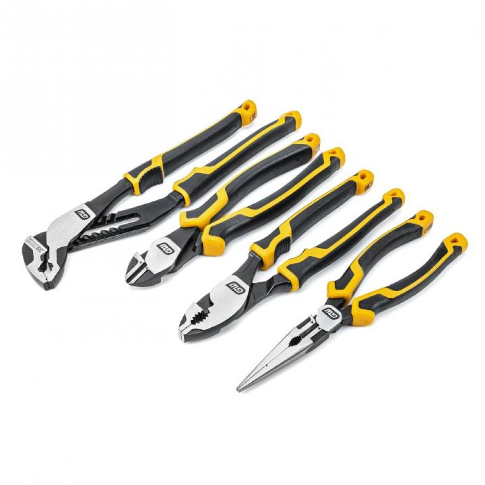 4 Pc. PITBULL Dual Material Mixed Plier Set