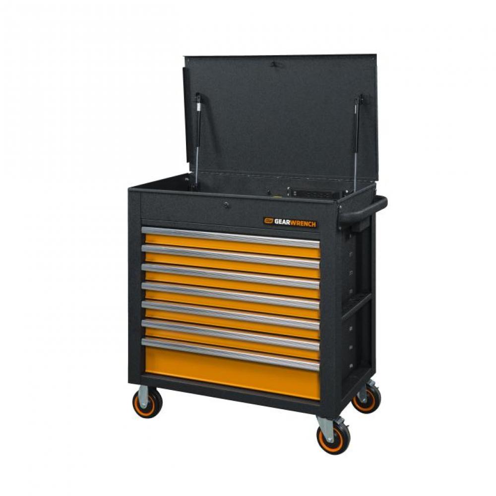 35&#34; 7 Drawer GSX Series Rolling Tool Cart with Tilt Top