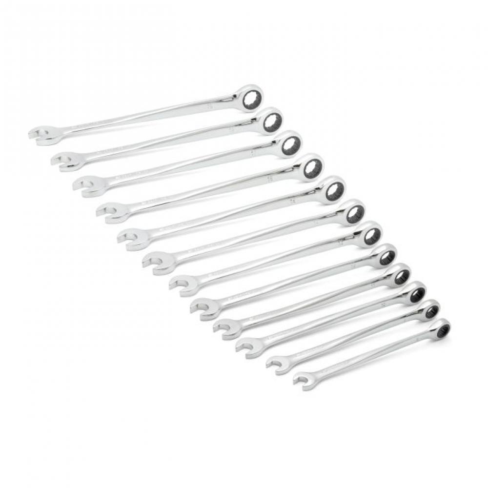 12 Pc. 72-Tooth 12 Point Metric XL X-Beam™ Combination Ratcheting Wrench Set