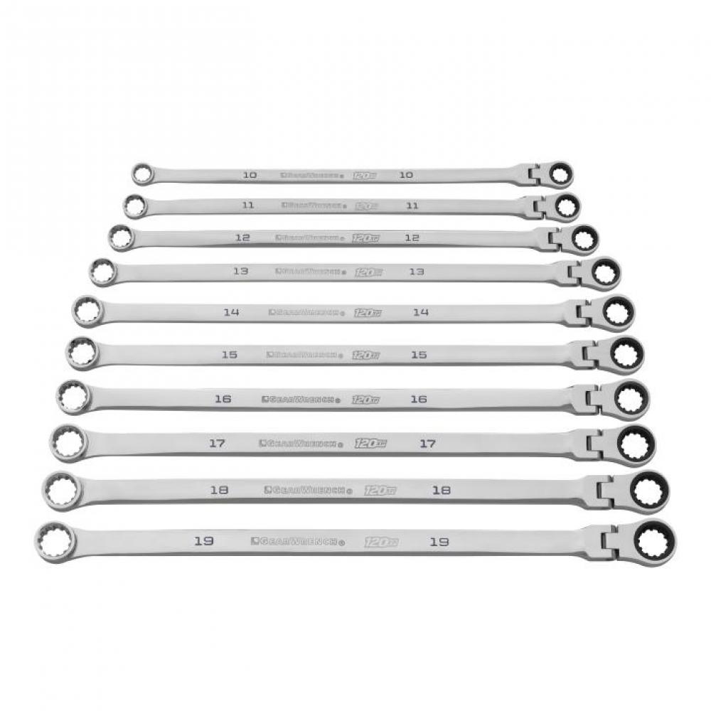 10 Pc. 120XP™ Universal Spline Metric XL Flex GearBox™ Ratcheting Wrench Set