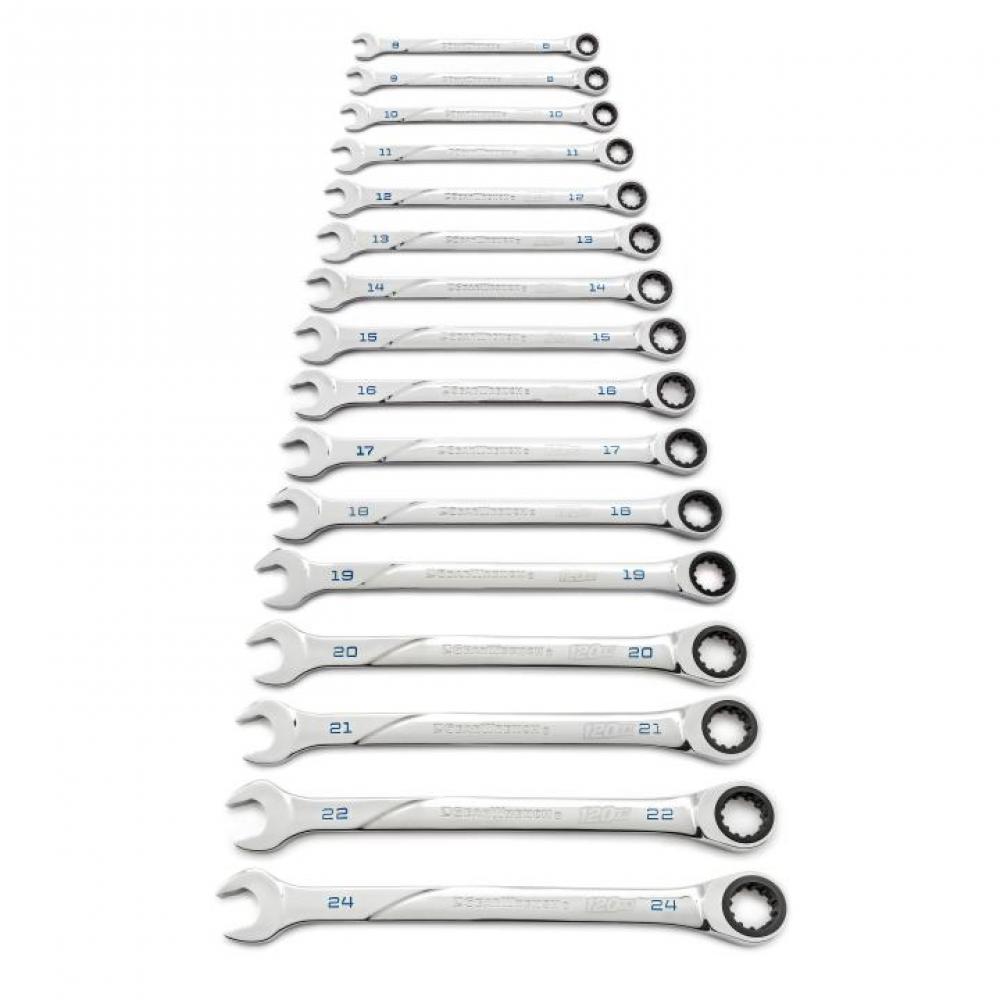 16 Pc. 120XP™ Universal Spline Metric XL Combination Ratcheting Wrench Set