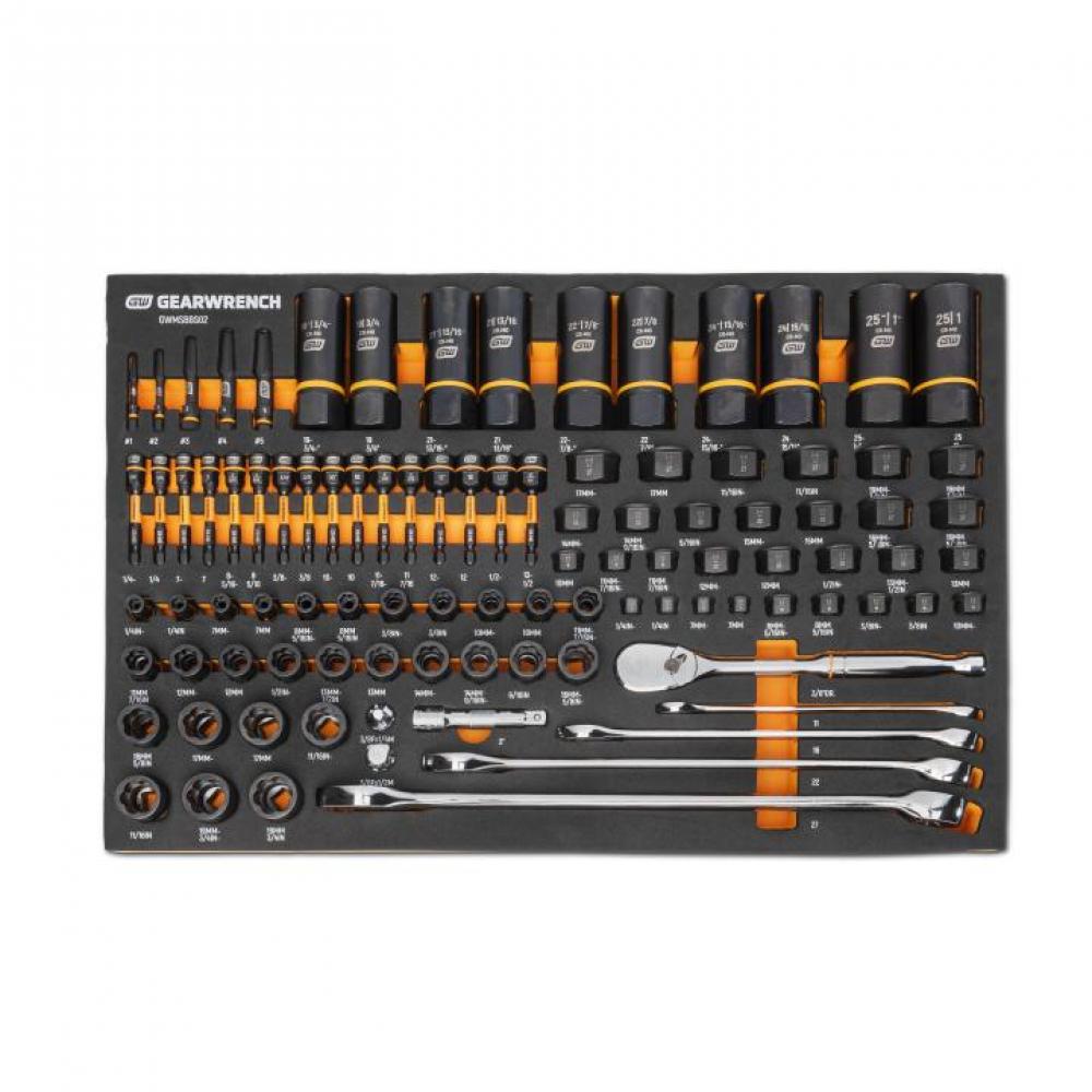 97 Pc. 1/4”, 3/8”, 1/2” Drive Bolt Biter™ Mechanics Tool Set in Foam Storage Tray