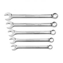 GearWrench 81921 - 5 Pc. 12 Point SAE Long Pattern Combination Wrench Set with Wrench Roll