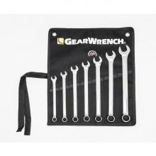 GearWrench 81933 - 7 Pc. 12 Point SAE Long Pattern Combination Wrench Set with Wrench Roll