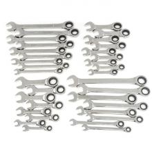 GearWrench 85034 - 34 Pc. 72-Tooth 12 Point SAE/Metric Standard/Stubby Combination Ratcheting Wrench Set