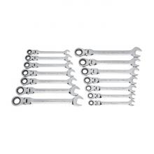 GearWrench 85141 - 14 Pc. 72-Tooth 12 Point SAE/Metric Flex Combination Ratcheting Wrench Set