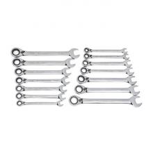 GearWrench 85142 - 14 Pc. 72-Tooth 12 Point SAE/Metric Reversible Combination Ratcheting Wrench Set