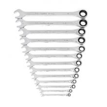 GearWrench 85199 - 13 Pc. 72-Tooth 12 Point SAE XL Combination Ratcheting Wrench Set with Wrench Rack