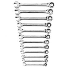 GearWrench 85597 - 12 Pc. 72-Tooth 12 Point Metric Open End Combination Ratcheting Wrench Set