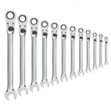 GearWrench 85698 - 12 Pc. 72-Tooth 12 Point Metric XL Locking Flex Combination Ratcheting Wrench Set