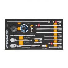 GearWrench 86520 - 18 Pc. 1/4" 90-Tooth Ratchet & Drive Tool Set with Foam Storage Tray