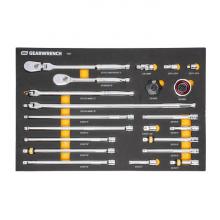 GearWrench 86521 - 21 Pc. 3/8" 90-Tooth Ratchet & Drive Tool Set with Foam Storage Tray