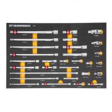 GearWrench 86523 - 29 Pc. 1/4", 3/8", 1/2" Drive Master Chrome Drive Tool Accessories Set with Foam Storage